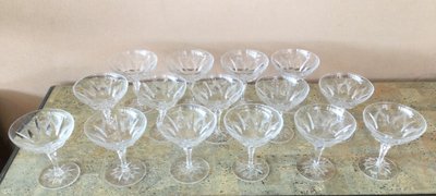 A service of cut crystal glasses comprising 70 pieces.