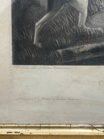 Pair of engravings, Duck and Pheasant Hunting, Philippe Ledieu, About 1840