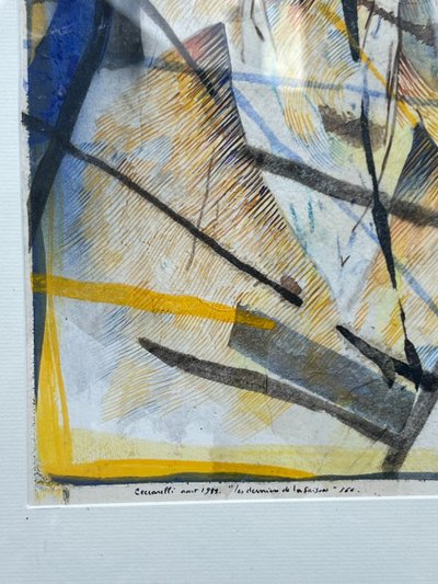 Les Derniers de la Saison, Ceccarelli, Mischtechnik auf Papier