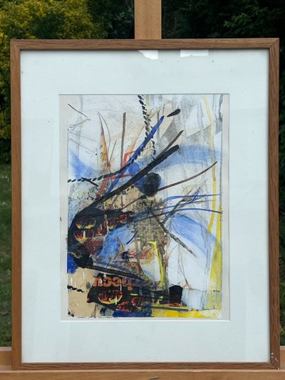 Wood and Coal, Ceccarelli, Mixed media on paper