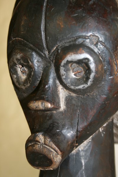 Byeri head from a Fang reliquary, Gabon.