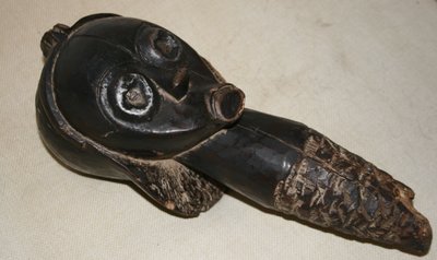 Byeri head from a Fang reliquary, Gabon.