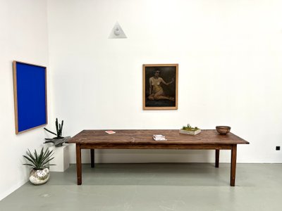 Large pine farm table from the 70s
