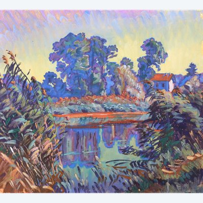 Henri FRICKER, Il mulino sul Loing