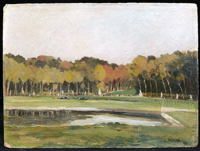 L. POUCHOL, Lively view of the Grand Bassin in the Parc de Saint-Cloud