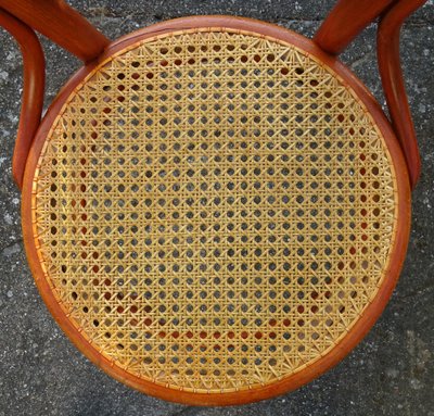 2 sedie da bistrot Hofmann N°14 con bastoni No Thonet