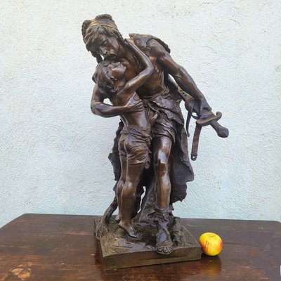 H Plé (1853-1922), Siot Decauville, Les Gaulois, Large Bronze Signed, Late 19th century