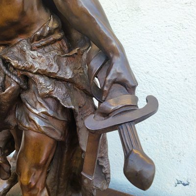 H Plé (1853-1922), Siot Decauville, Les Gaulois, Large Bronze Signed, Late 19th century