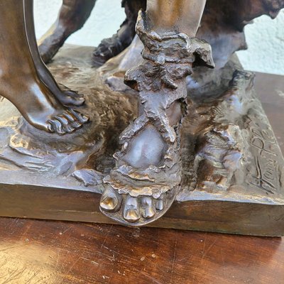 H Plé (1853-1922), Siot Decauville, Les Gaulois, Large Bronze Signed, Late 19th century