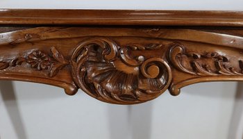  Solid walnut living room table in the Louis XV style - Early XXth century