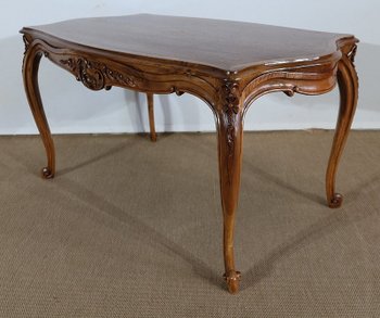  Solid walnut living room table in the Louis XV style - Early XXth century