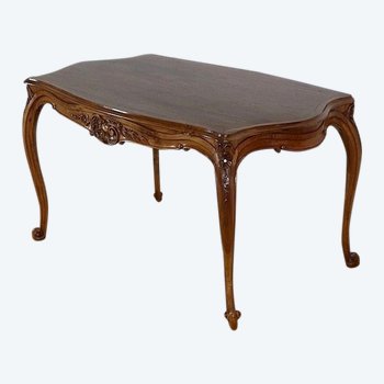  Solid walnut living room table in the Louis XV style - Early XXth century