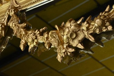 Specchio in legno dorato, stile Luigi XVI - 2a parte XIX