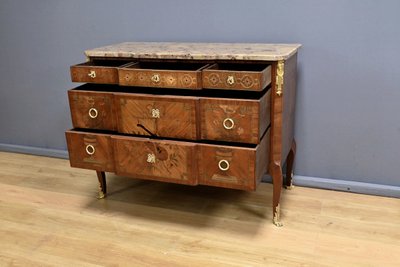 Commode Sauteuse, style Transition Louis XV/Louis XVI – Début XXe