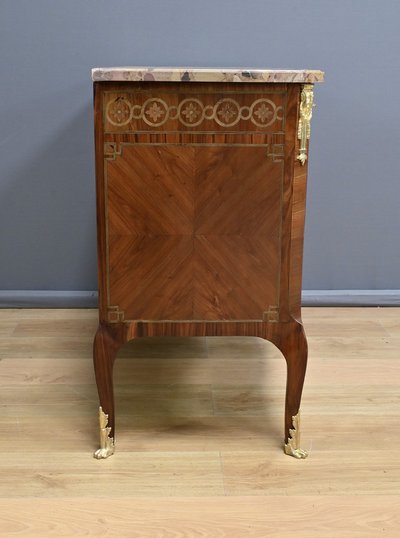 Commode Sauteuse, style Transition Louis XV/Louis XVI – Début XXe