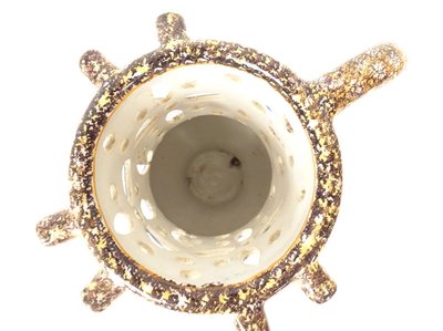 Pichet Trompeur Pot Surprise Faïence Nevers Train Bateaux Gabares 19th century