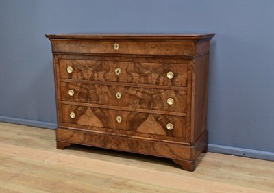 Commode en Ronce de Noyer, époque Restauration – 1re partie XIXe