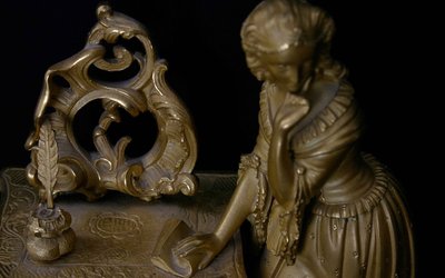 Uhr aus vergoldeter Bronze und Marmor, XIX.