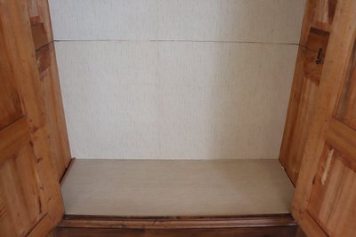 Antique Poplar Wood Wardrobe