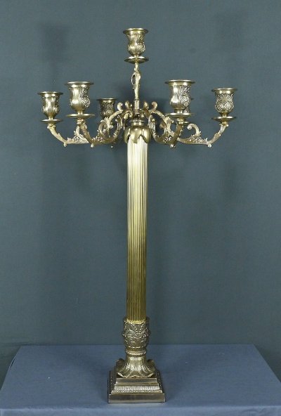 Large Bronze Candelabra, Louis XVI style - Late 19th century