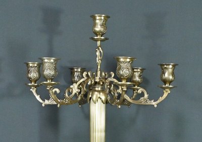 Large Bronze Candelabra, Louis XVI style - Late 19th century
