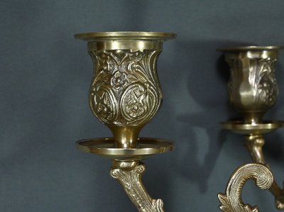 Large Bronze Candelabra, Louis XVI style - Late 19th century