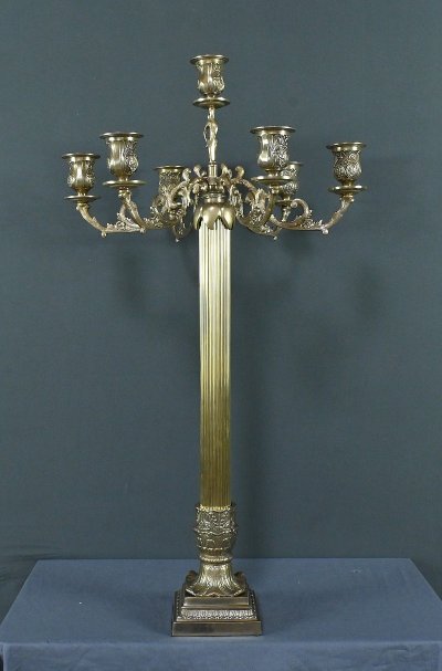 Large Bronze Candelabra, Louis XVI style - Late 19th century