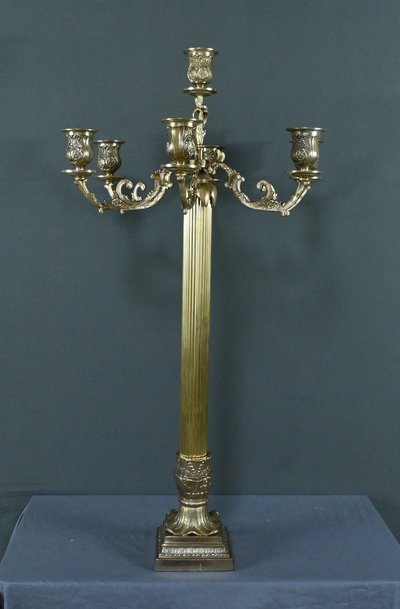 Large Bronze Candelabra, Louis XVI style - Late 19th century