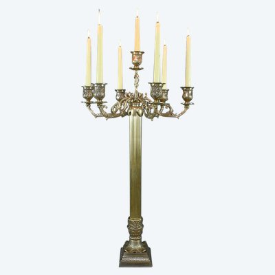Large Bronze Candelabra, Louis XVI style - Late 19th century