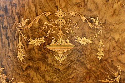 Walnut burl letter box - Early 20th century