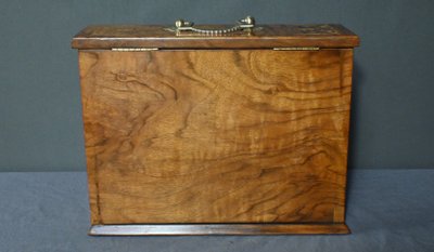 Walnut burl letter box - Early 20th century