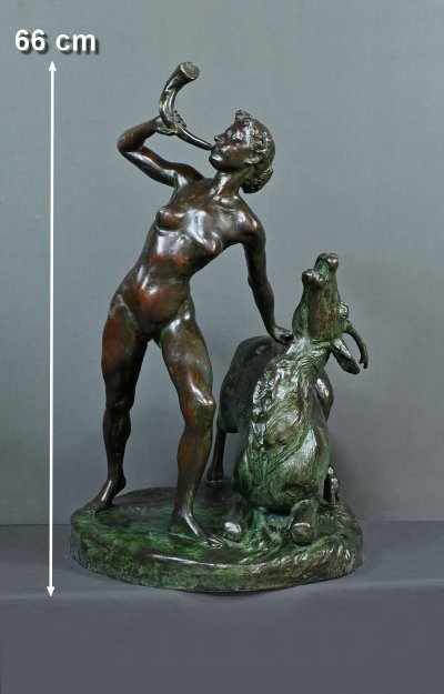 Importante bronzo "Diana cacciatrice" di J. Geleyn - Inizio XX secolo