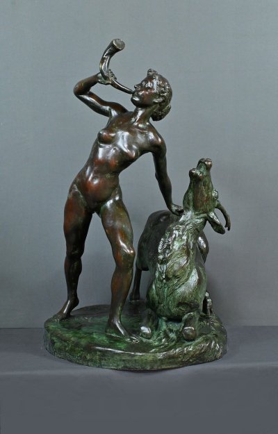 Importante bronzo "Diana cacciatrice" di J. Geleyn - Inizio XX secolo