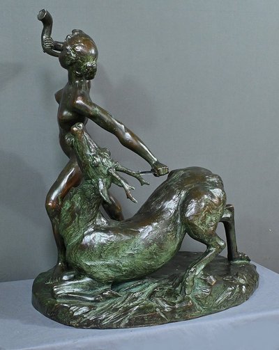 Importante bronzo "Diana cacciatrice" di J. Geleyn - Inizio XX secolo