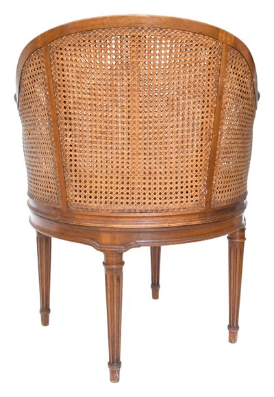 Louis XVI style fluted office armchair with swivel seat