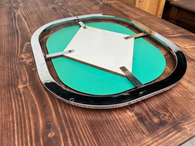 Miroir Bauhaus en acier chromé