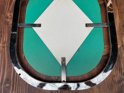 Miroir Bauhaus en acier chromé
