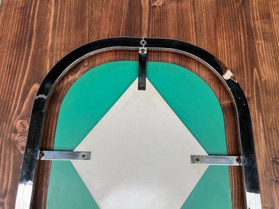 Miroir Bauhaus en acier chromé