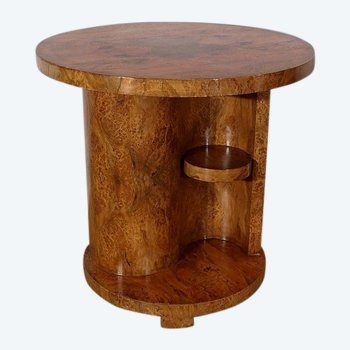  Table guéridon en Loupe de Thuya, Art déco modernisme– Début XXe 