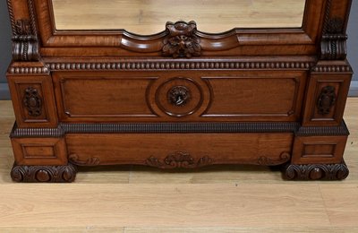 Armoire à Glace in mogano fiammato, stile rinascimentale - Fine del XIX secolo