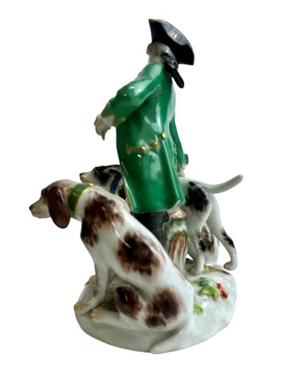 Meissen - Porcelain group hunter and dogs