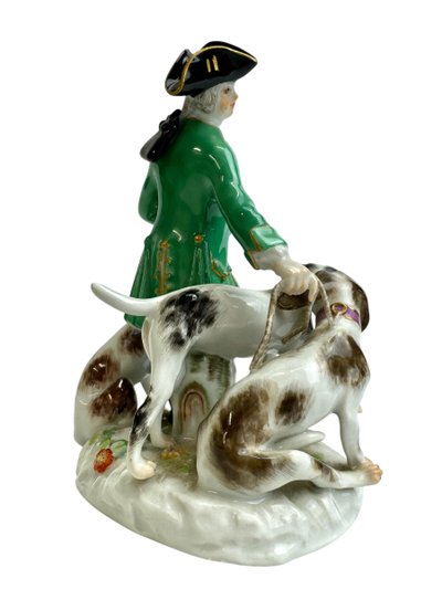 Meissen - Porcelain group hunter and dogs
