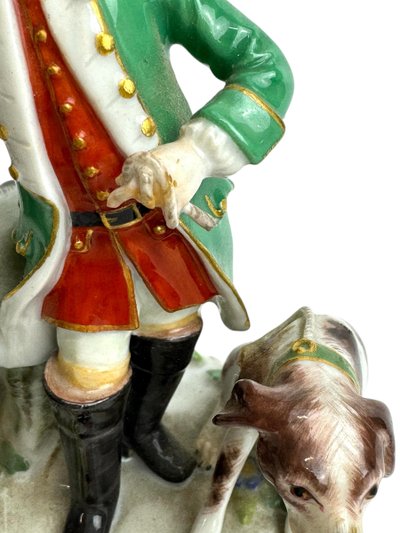 Meissen - Porcelain group hunter and dogs