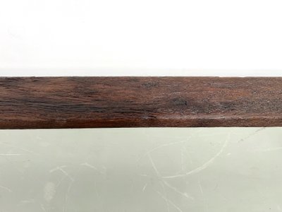 Large Brutalist farm bench in solid oak from the 19th century