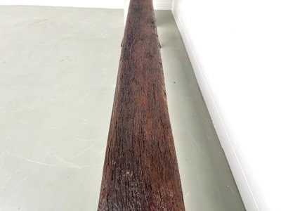 Large Brutalist farm bench in solid oak from the 19th century