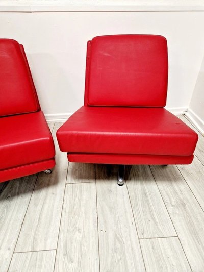 Coppia di sedie girevoli breeze Cajus Maelum in stile metà secolo per fiordi