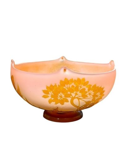 Tazza Emile Gallé "Ombelles" in stile Art Nouveau