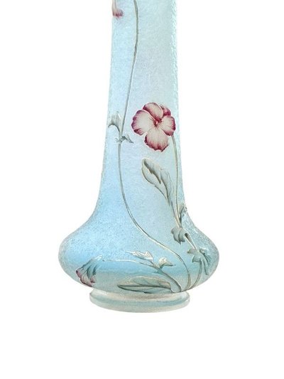 Vaso Daum Nancy Parlant Art Nouveau "Aux Pensées