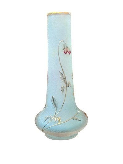 Vaso Daum Nancy Parlant Art Nouveau "Aux Pensées