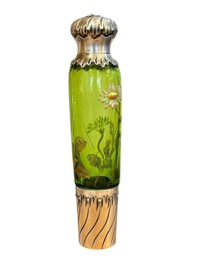 Emile Gallé Flacon à Sel art Nouveau "Marguerites"